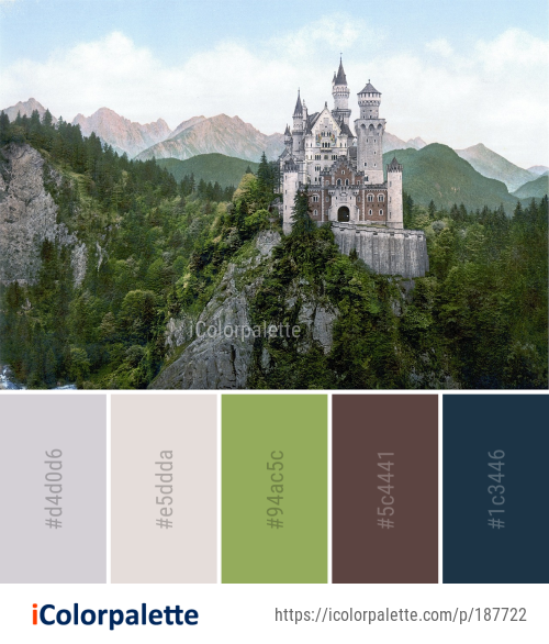 Color Palette Ideas from Mountainous Landforms Mountain Range Image
