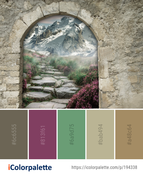 Color Palette Ideas from Arch Wall Sky Image | iColorPalette