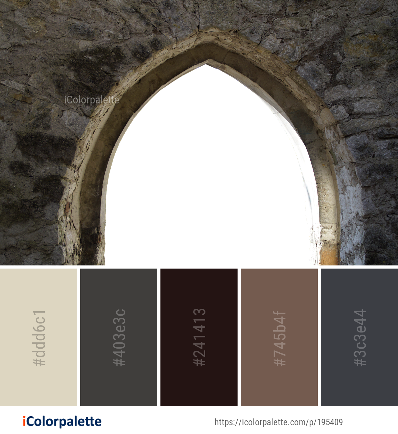 Color Palette Ideas from Arch Ruins Wall Image | iColorpalette