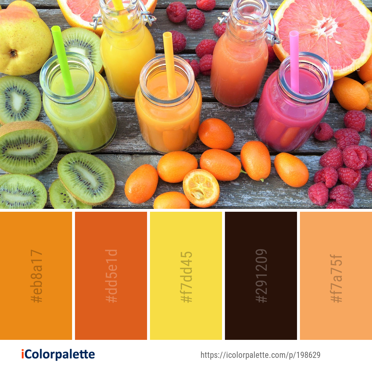 Color Palette Ideas from Juice Natural Foods Drink Image iColorpalette