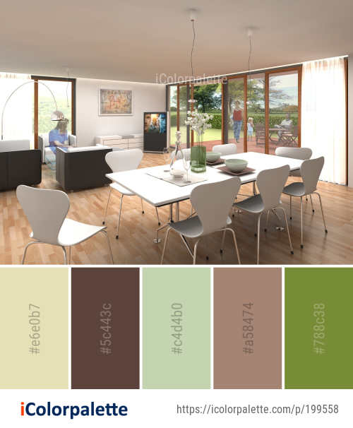 Color Palette Ideas from Table Interior Design Room Image | iColorpalette