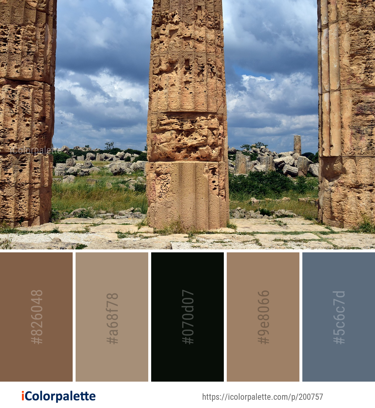 Color Palette Ideas from Historic Site Ruins Ancient History Image ...