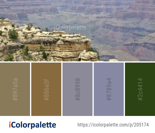 Color Palette Ideas from Badlands Canyon Historic Site Image ...