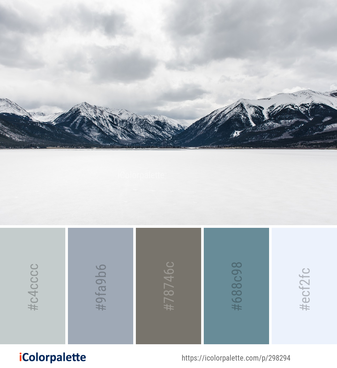 Download Color Palette Ideas From Mountainous Landforms Snow Mountain Image Icolorpalette