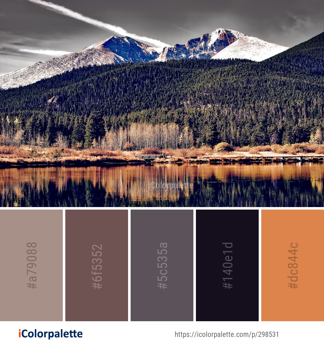 Color Palette Ideas from Nature Reflection Wilderness Image | iColorpalette