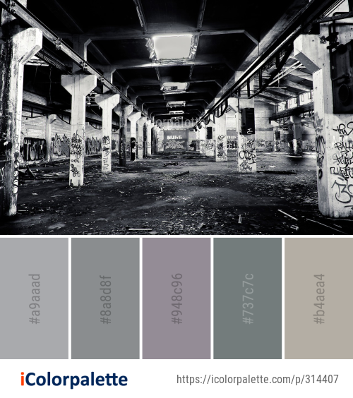 Color Palette Ideas from Black And White Structure Factory Image