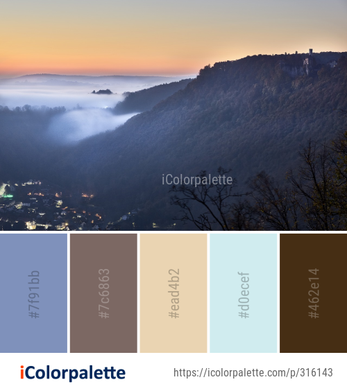 Color Palette Ideas from Sky Atmosphere Dawn Image | iColorpalette