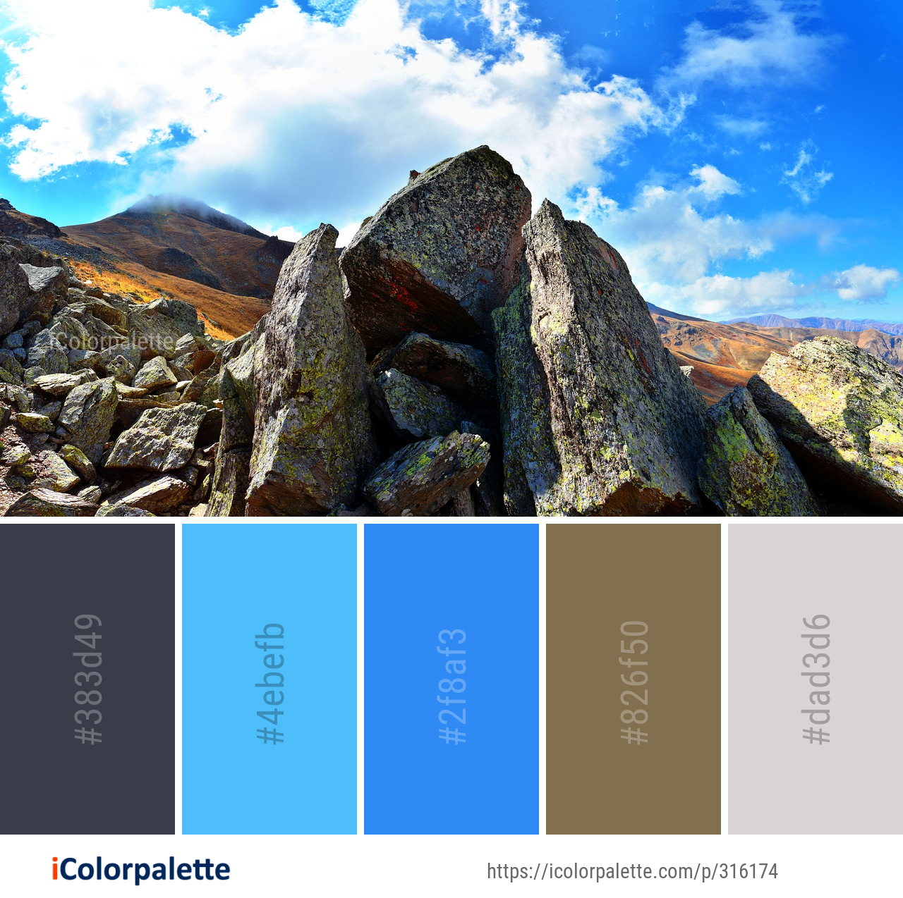 Big Rocks Color Pallets Color Palette Ideas from Sky Mountainous Landforms Rock Image ...