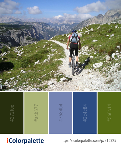 Color Palette Ideas from Land Vehicle Mountain Range Mountainous Landforms Image