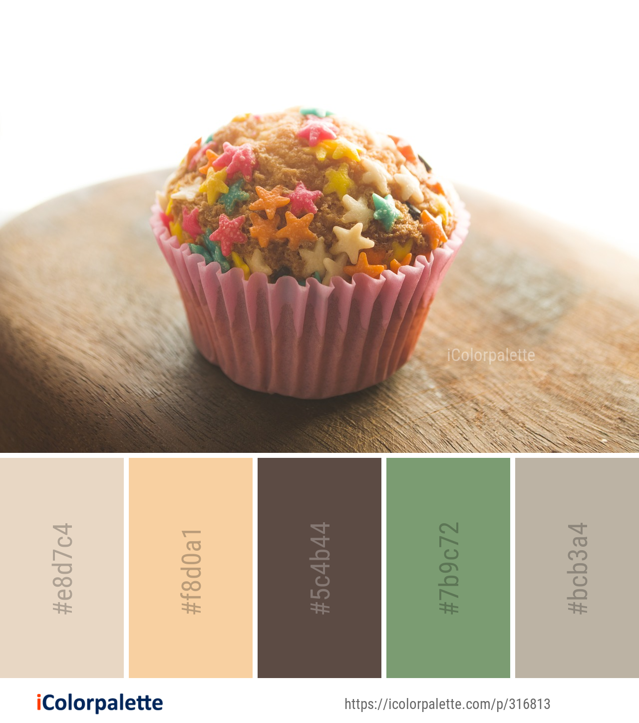 Color Palette Ideas from Muffin Dessert Baking Image iColorpalette