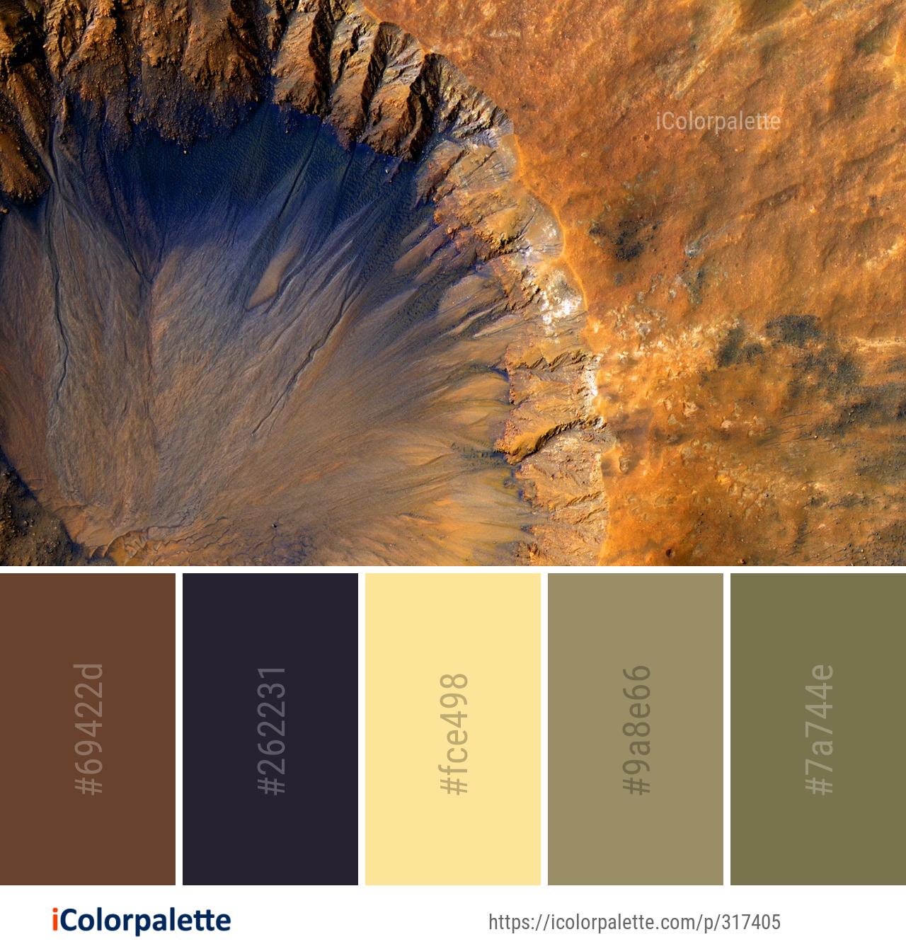 Color Palette Ideas from Formation Rock Geology Image