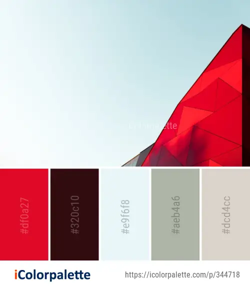 Color Palette Ideas from Sky Red Daytime Image | iColorpalette