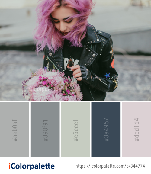 Color Palette Ideas from Pink Purple Human Hair Color Image