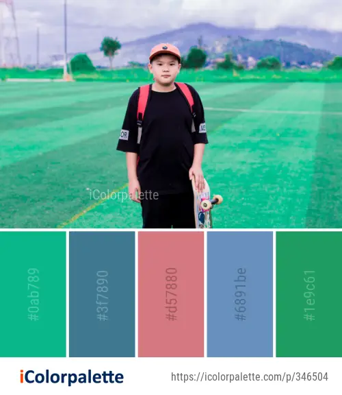 Color Palette Ideas from Green Grass Fun Image | iColorpalette