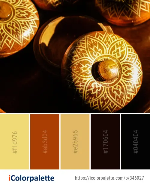 Color Palette Ideas from Gold Lighting Metal Image