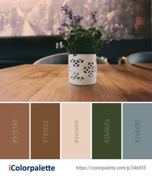 Color Palette Ideas from Purple Flowerpot Vase Image