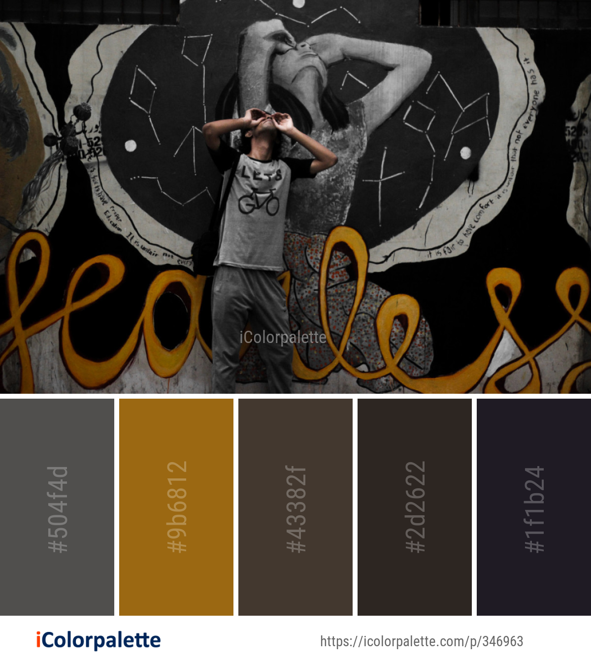 Color Palette Ideas from Art Performance Font Image