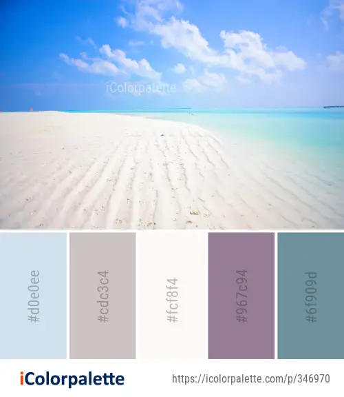 Color Palette Ideas from Sky Sea Horizon Image