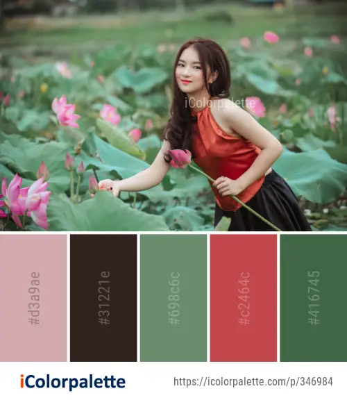 Color Palette Ideas from Flower Green Beauty Image