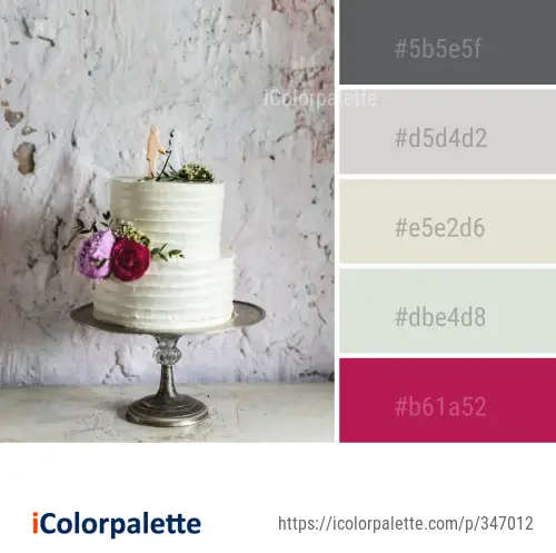Color Palette Ideas from Wedding Cake Buttercream Sugar Image