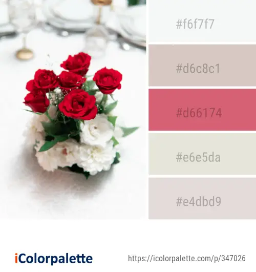 Color Palette Ideas from Flower Arranging Bouquet Image