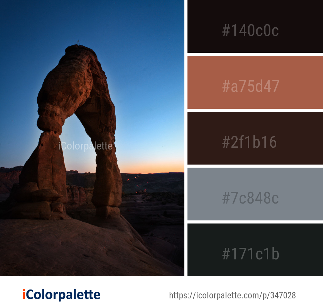 Color Palette Ideas from Arch Rock Sky Image