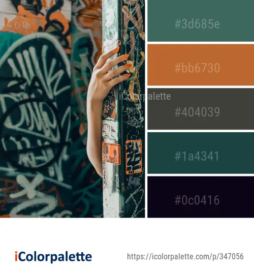 Color Palette Ideas from Art Street Pattern Image