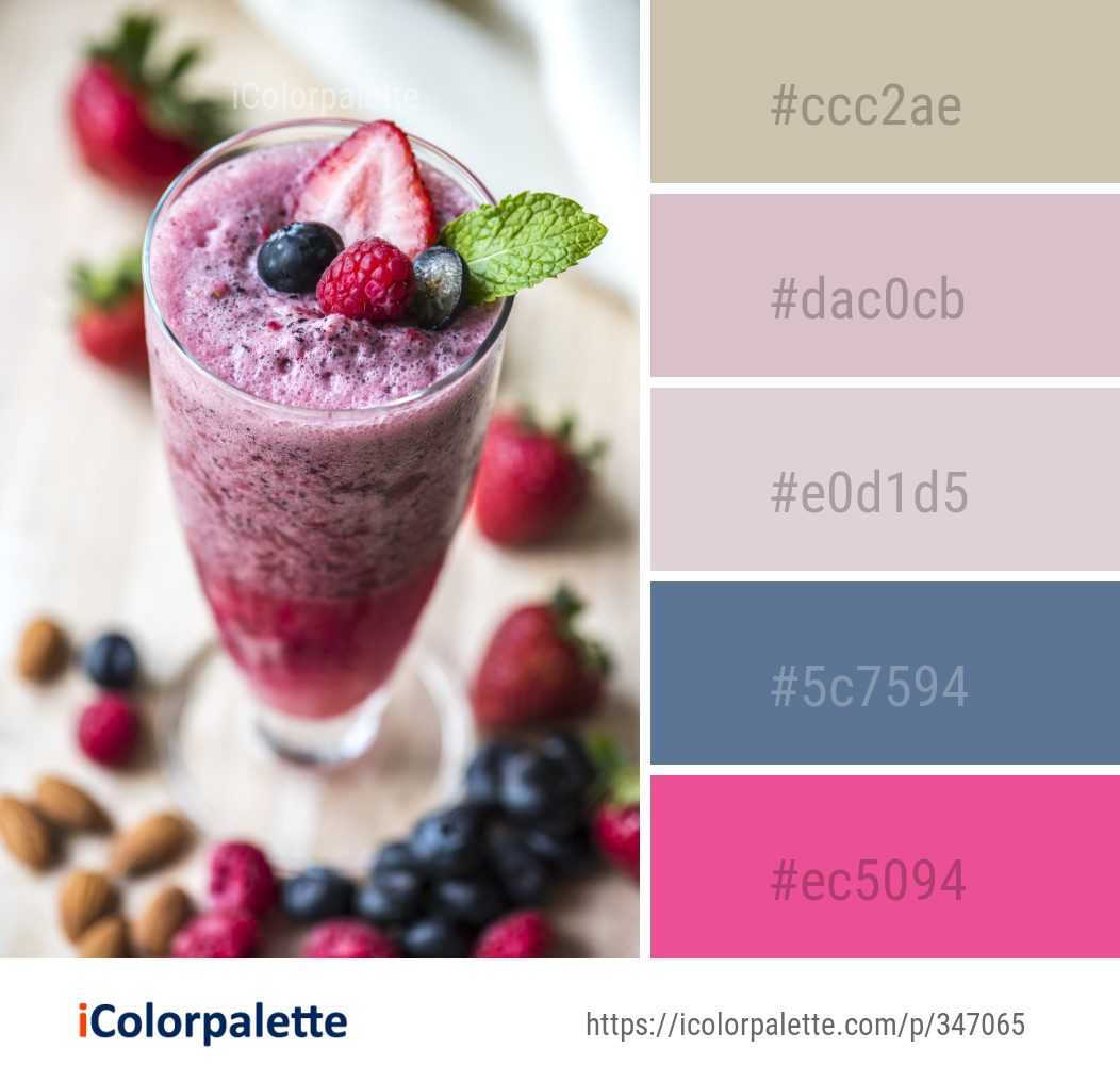 Color Palette Ideas from Smoothie Superfood Frozen Dessert Image