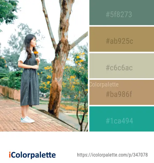 Color Palette Ideas from Clothing Tree Girl Image
