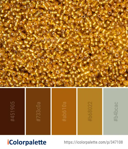 Color Palette Ideas from Metal Gold Material Image