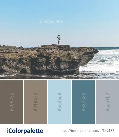 Color Palette Ideas from Sea Coast Coastal And Oceanic Landforms Image