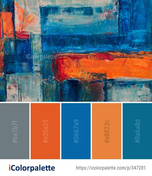 Color Palette Ideas from Blue Painting Art Image