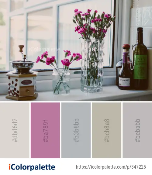 Color Palette Ideas from Flower Vase Floristry Image