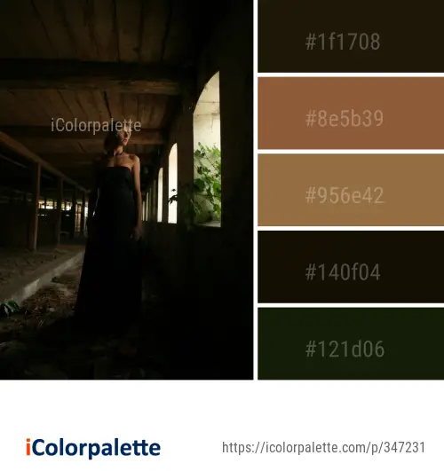 Color Palette Ideas from Dress Darkness Girl Image