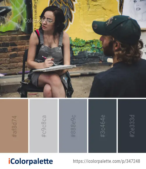 Color Palette Ideas from Woman Girl Sitting Image