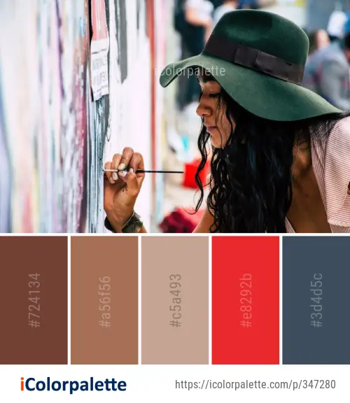 Color Palette Ideas from Fashion Accessory Headgear Girl Image
