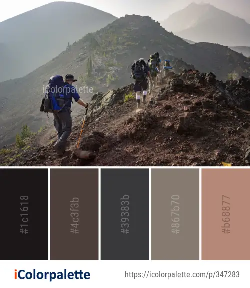 Color Palette Ideas from Ridge Mountainous Landforms Mountain Image