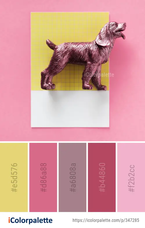 Color Palette Ideas from Pink Dog Like Mammal Image