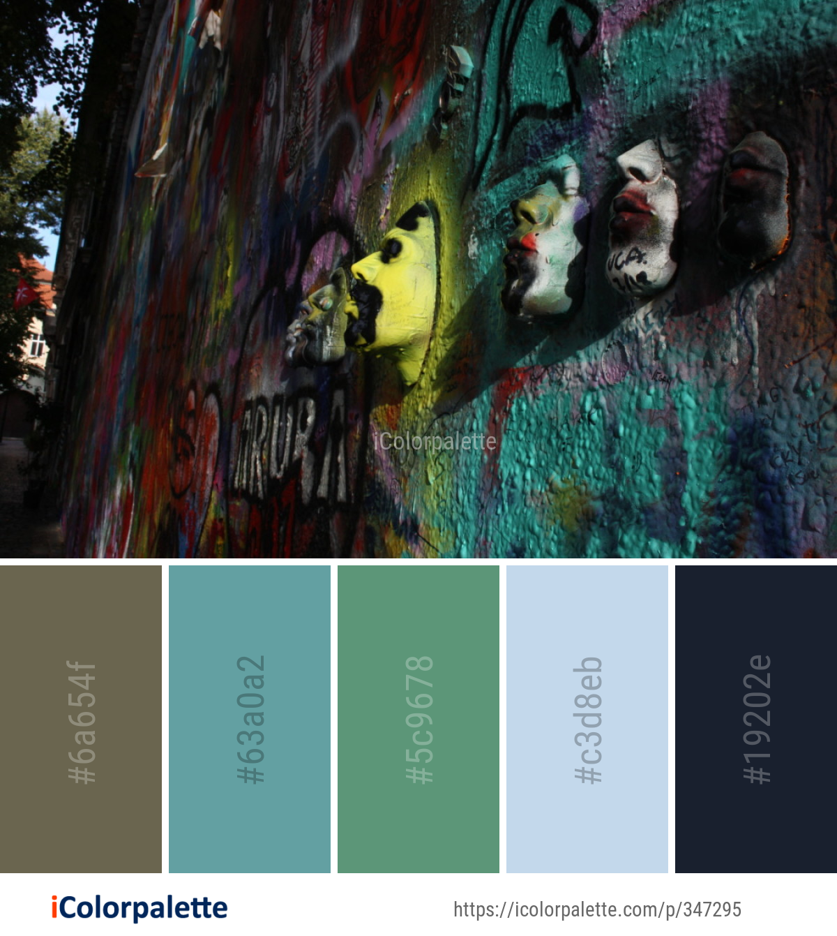 Color Palette Ideas from Art Tree Street Image