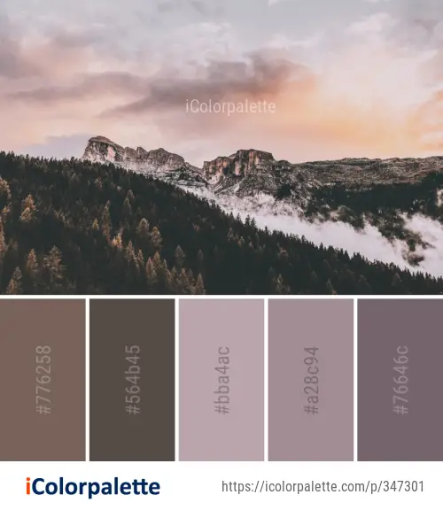 Color Palette Ideas from Mountainous Landforms Sky Mountain Image
