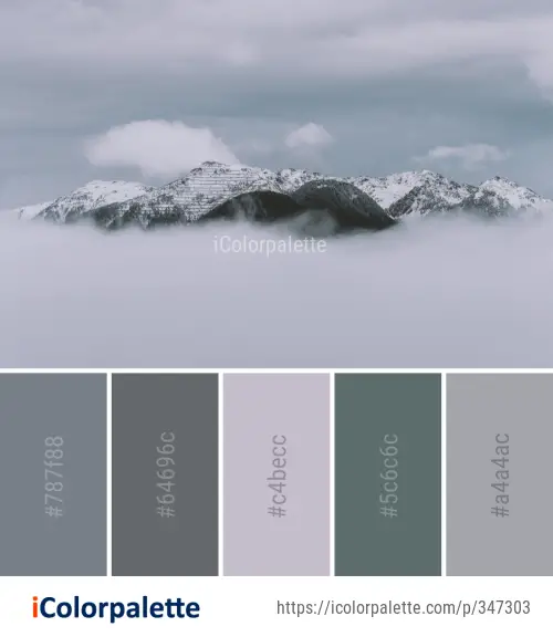 Color Palette Ideas from Mountainous Landforms Sky Cloud Image