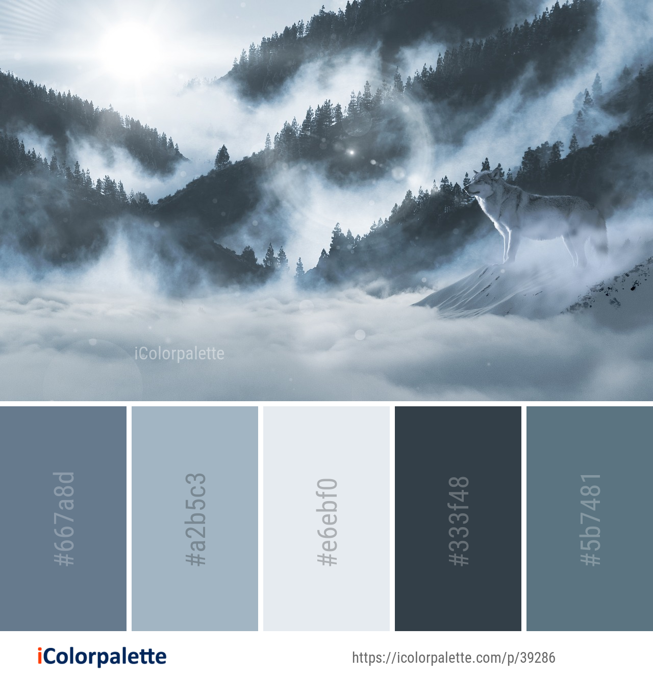 Color Palette Ideas from Sky Cloud Nature Image