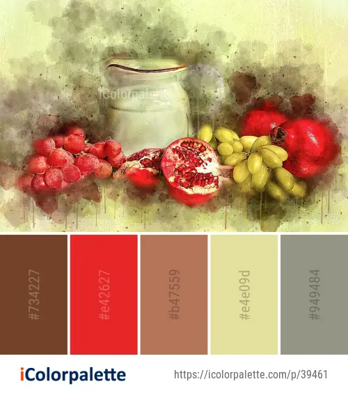 Color Palette Ideas from Still Life Photography Fruit Image