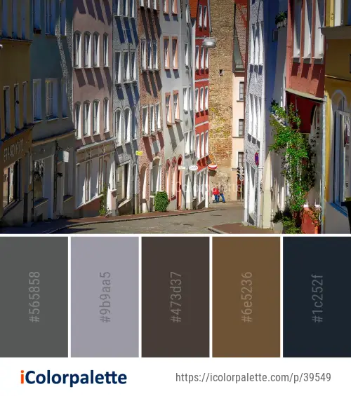 Color Palette Ideas from Town Neighbourhood Street Image
