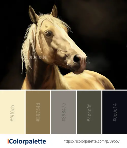 Color Palette Ideas from Horse Mane Fauna Image