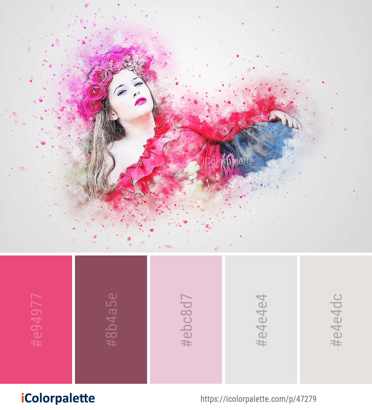 Color Palette Ideas from Pink Nose Beauty Image | iColorpalette