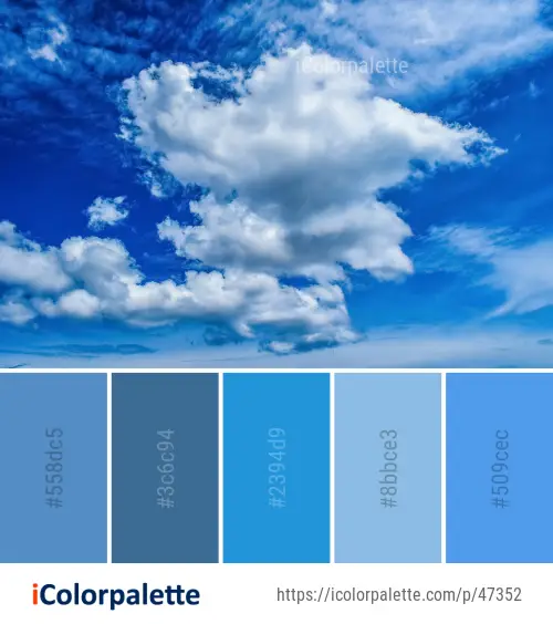 Color Palette Ideas from Sky Cloud Blue Image | iColorpalette