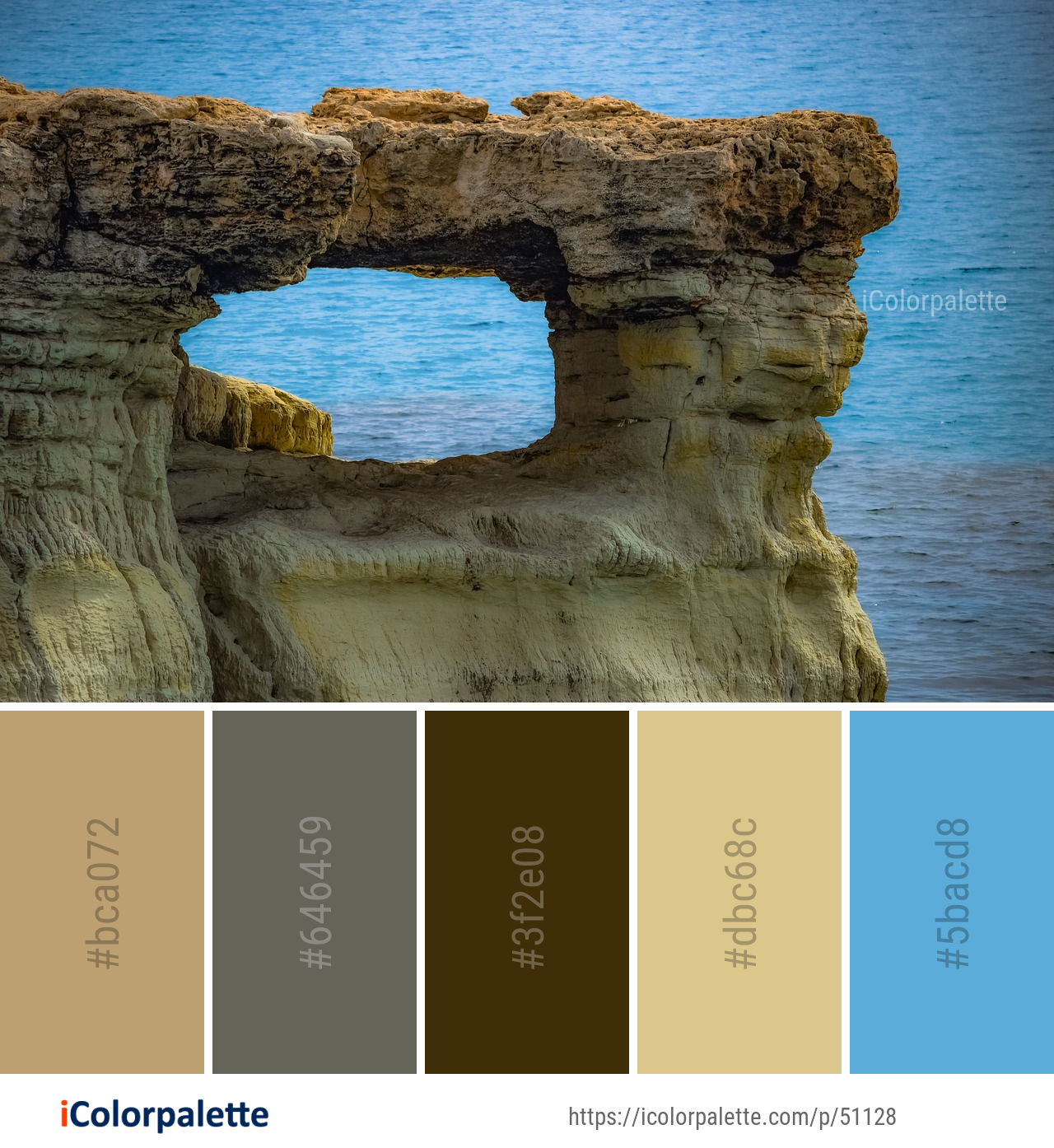 Color Palette Ideas from Rock Sea Natural Arch Image | iColorpalette