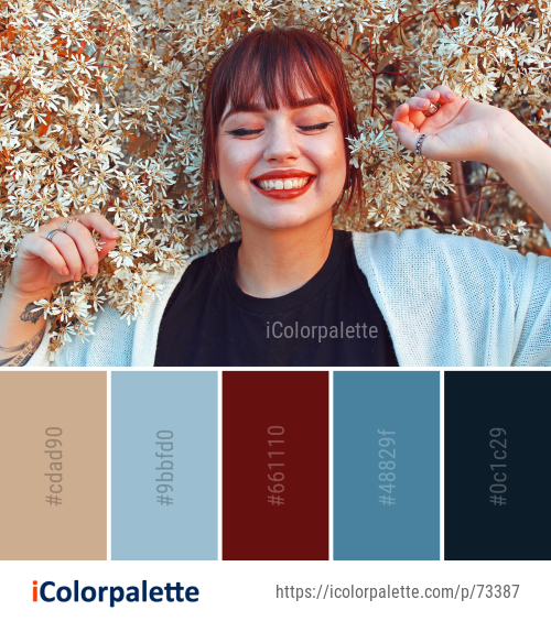 Color Palette Ideas from Human Hair Color Beauty Girl Image | iColorpalette