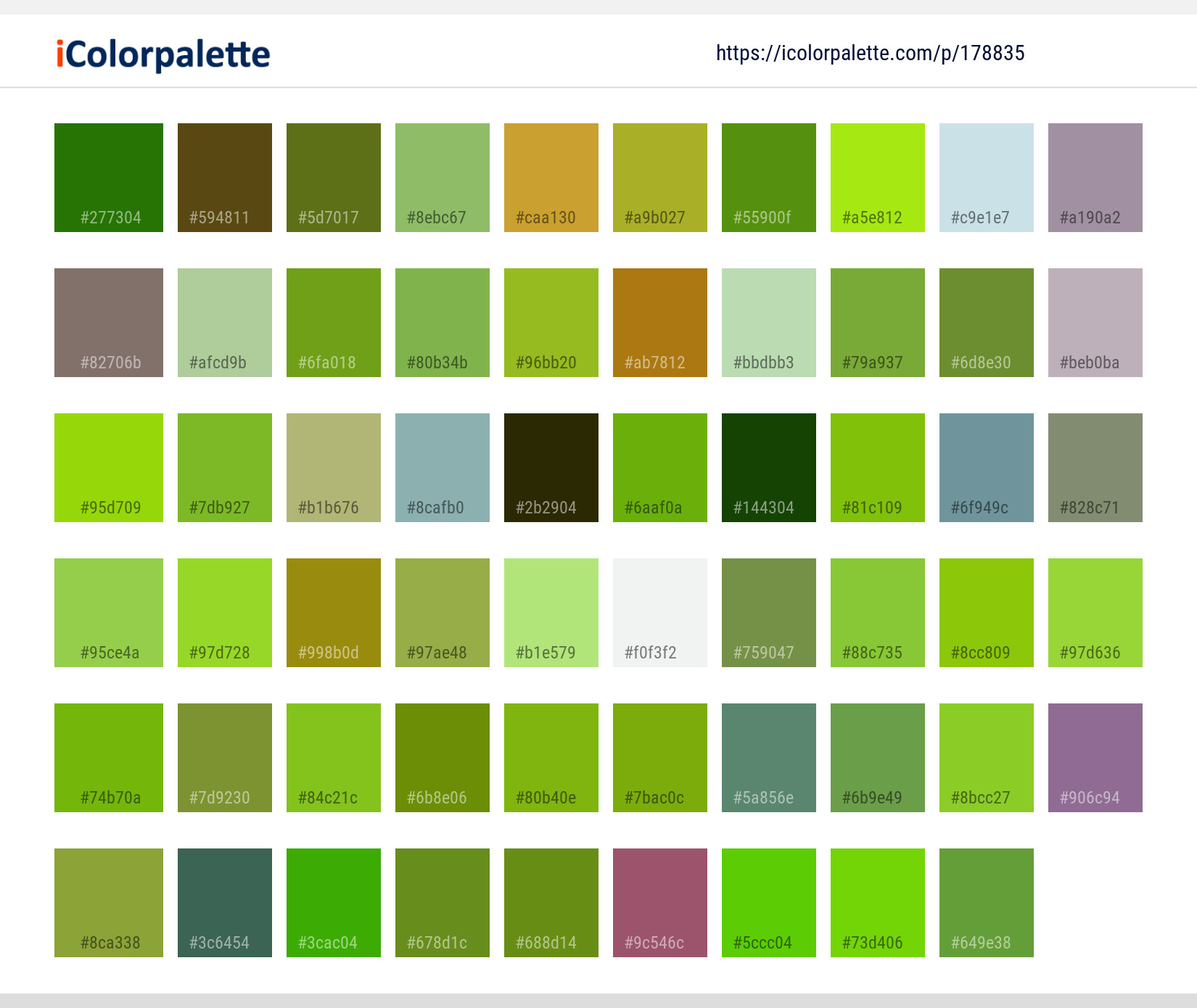 Color Palette Ideas from Flora Leaf Vegetation Image | iColorpalette